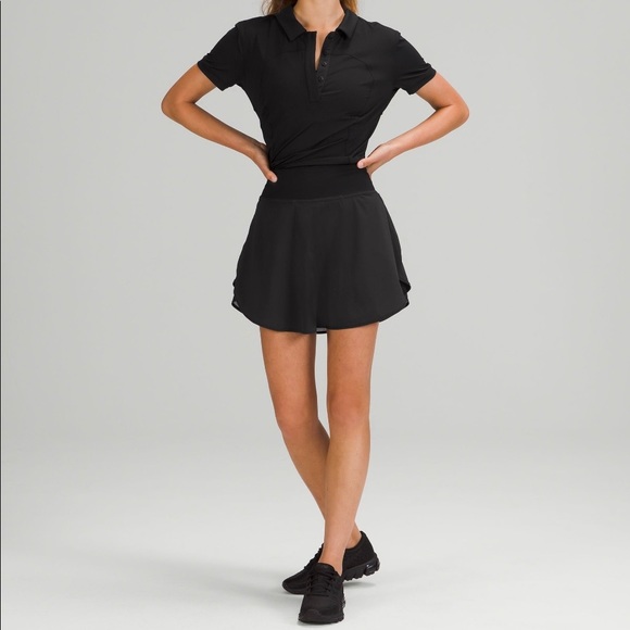 Lululemon Flutter Hem High-Rise Tennis Skirt Sz 4 Black - Picture 1 of 5